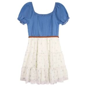 New Youth Girls' Size XS- 5/6 Denim and Dress with Belt